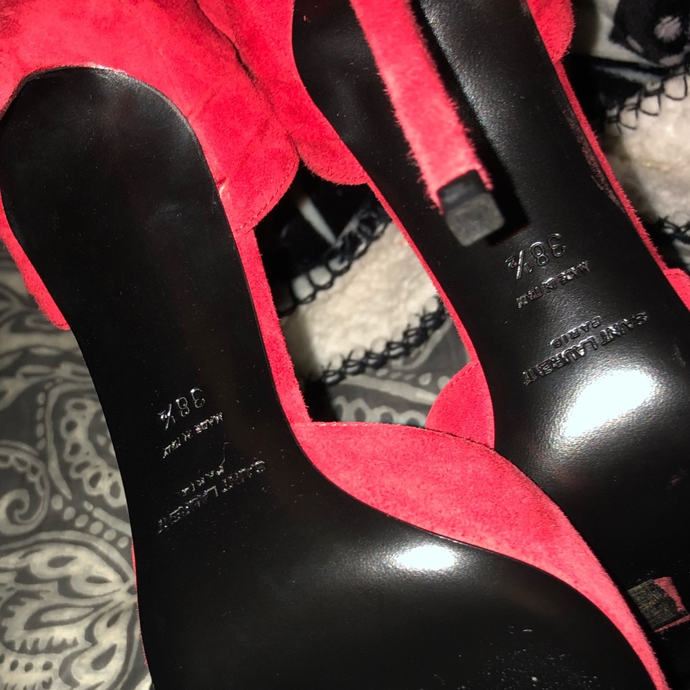 Saint Laurent heels, red adorable barely wore like new sooo sexy! - Picture 4 of 5